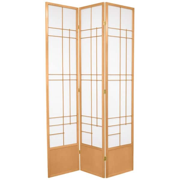 7 ft. Natural 3-Panel Room Divider