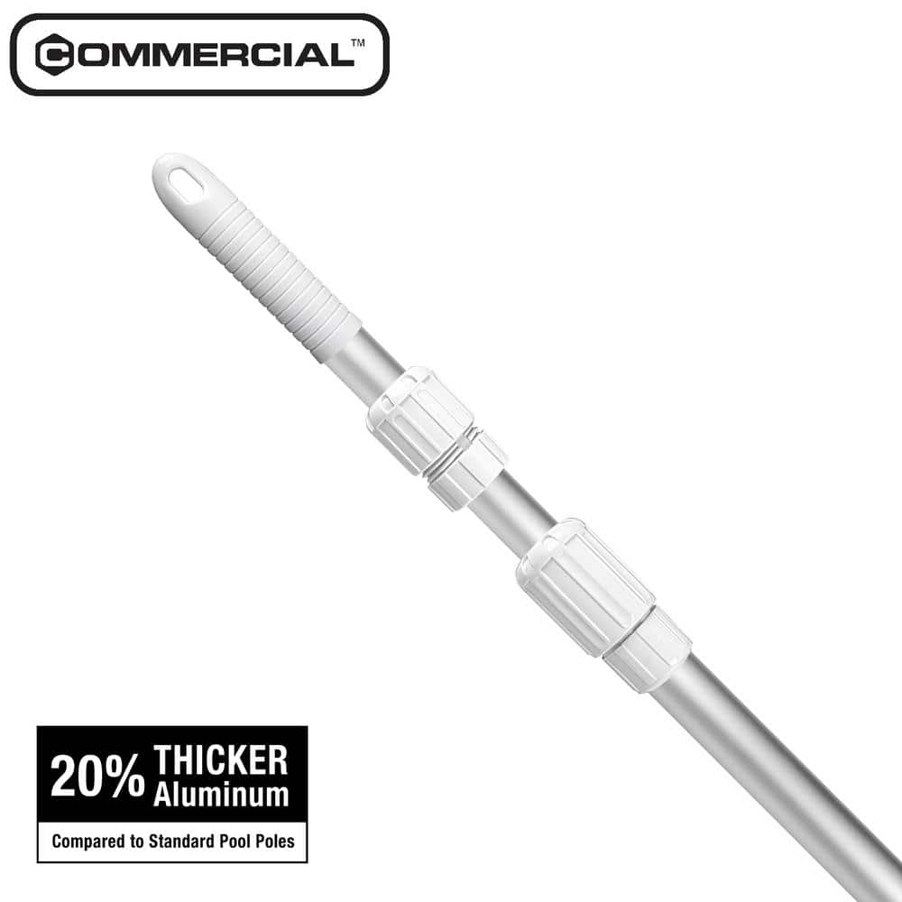 Poolmaster 15 ft. Telescopic Commercial Swimming Pool Pole (3-Piece) 21305  - The Home Depot