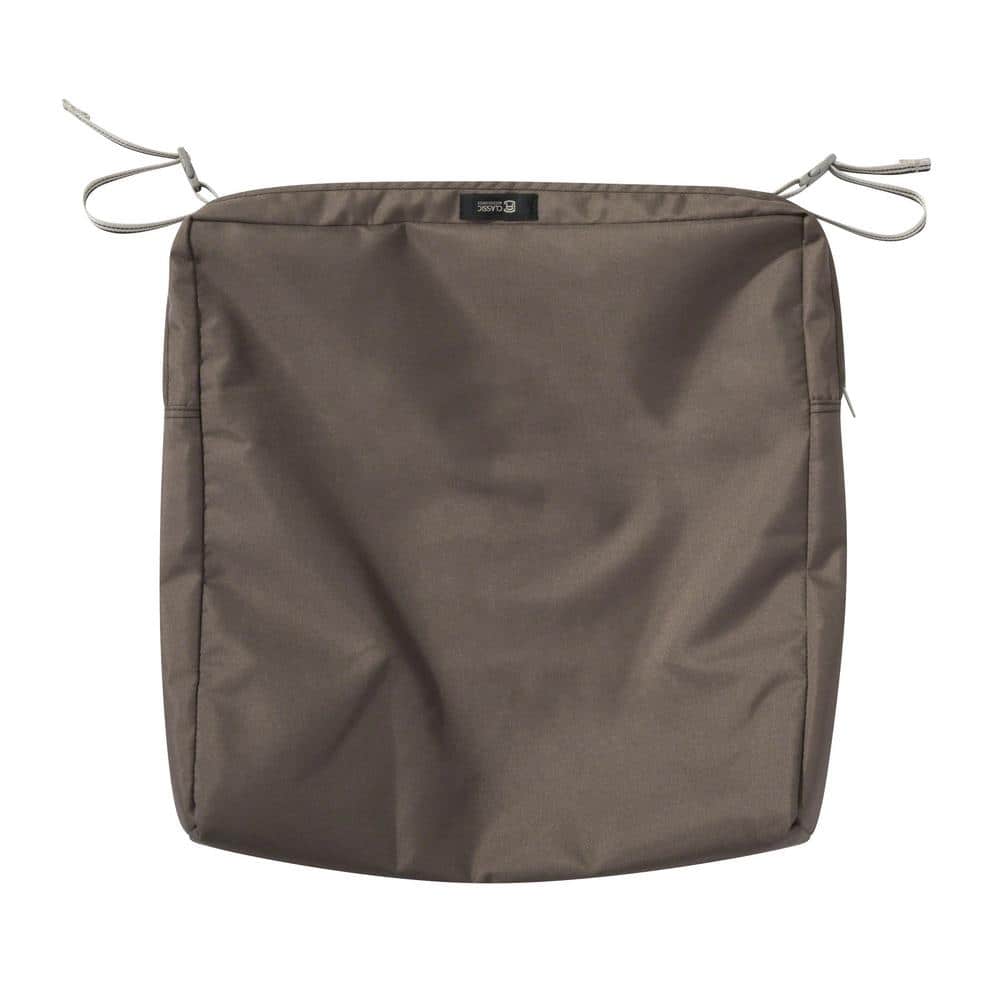 Ravenna 18 in. W x 18 in. D x 2 in. Thick Dark Taupe Outdoor Chair Seat Cushion Cover price history on PriceWatchPro