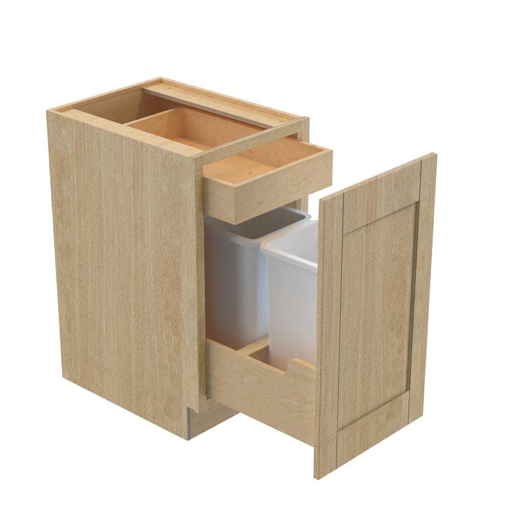 Washington 18 in. W x 24 in. D x 34.5 in. H Assembled Plywood Trash Can Kit