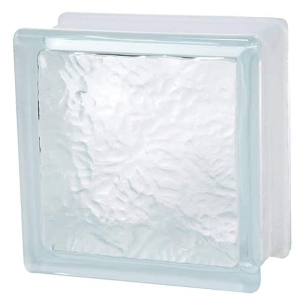 TAFCO WINDOWS 6 in. x 6 in. x 3-1/8 in. Ice Pattern Glass Block 10/CA