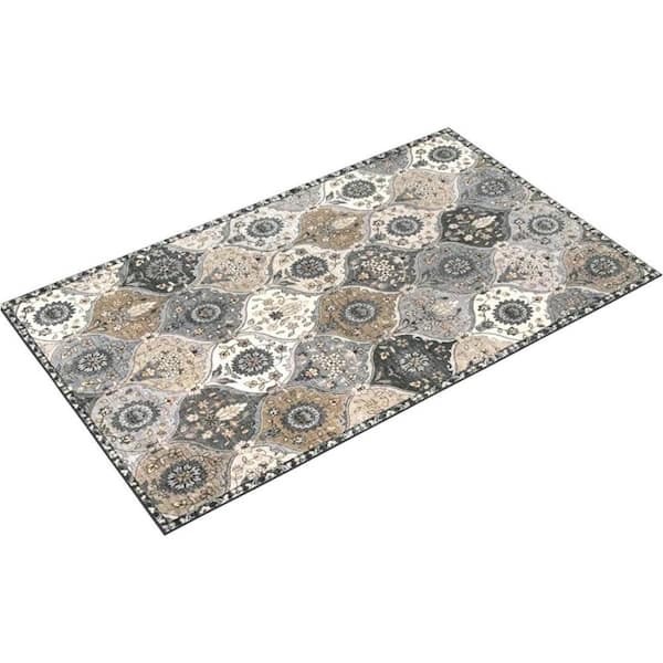 3' x 5' Trellis Washable Non-Slip Rug