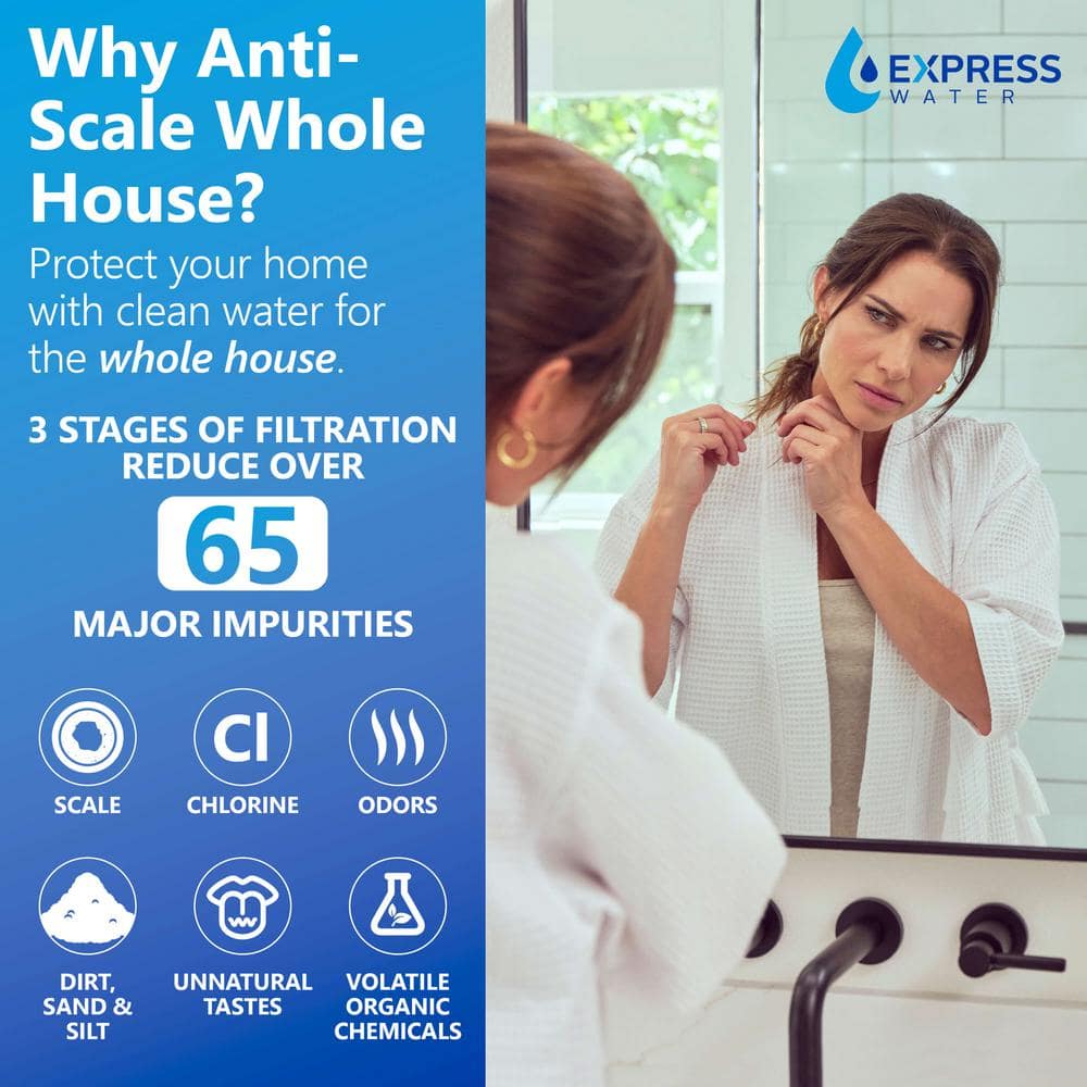 Express Water 3-Stage Whole House Anti-Scale Filtration System