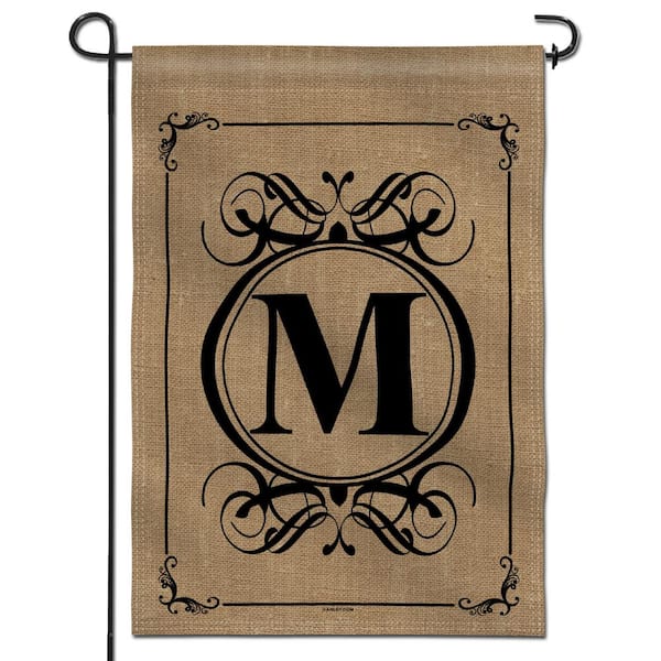 18 in. x 12.5 in. Classic Monogram Letter P Garden Flag, Double Sided Family Last Name Initial Yard Flags