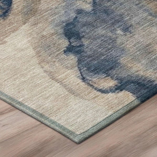 Chantille Machine Washable Indoor/Outdoor Abstract ACN2969 Navy 3 ft. x 4 ft. Area Rug
