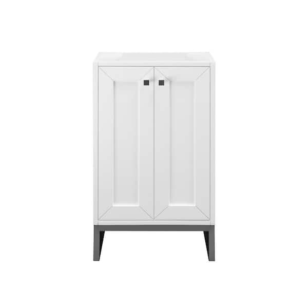James Martin Vanities Chianti 19.6 in. W x 15.4 in. D x 33.5 in. H Single Bath Vanity Cabinet without Top in Glossy White