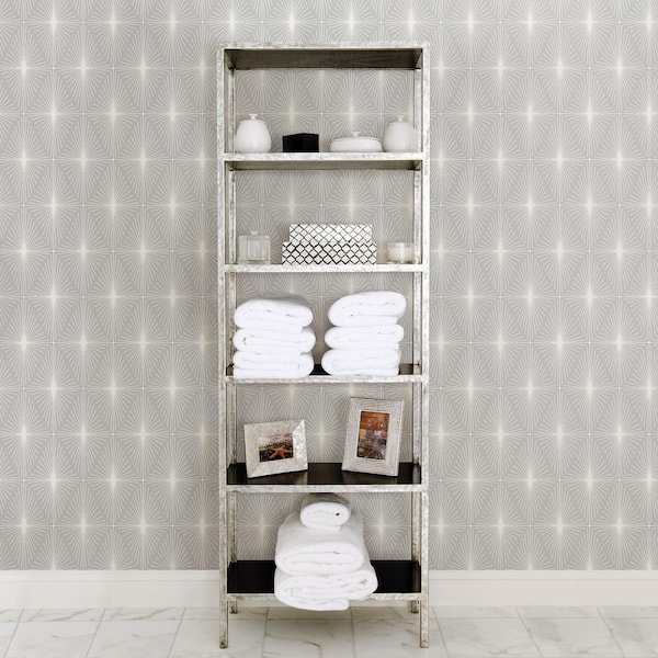 Starlight Grey Diamond Paper Strippable Roll Wallpaper (Covers 56.4 sq. ft.)