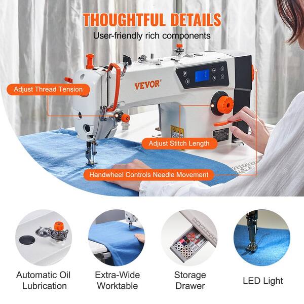 thumbnail image 2 of 550W Industrial Sewing Machine With LCD Screen - Heavy Duty For Leather, Upholstery & Fabrics 2 of 11