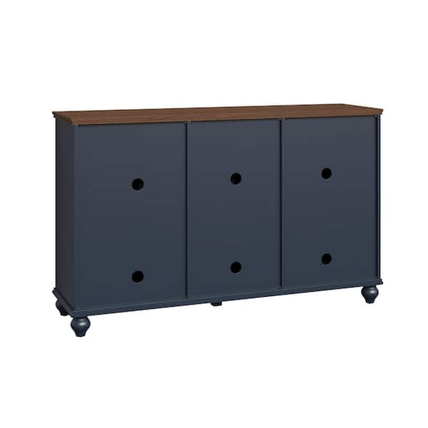 FESTIVO Vintage Navy 34 in. H 55 in. W Storage Buffet Sideboard