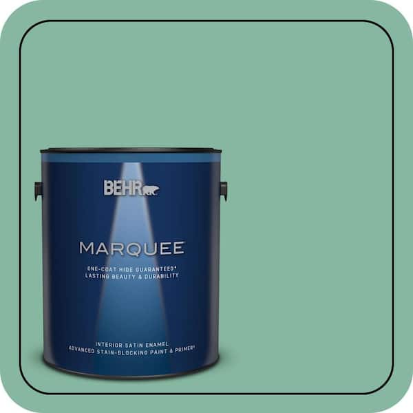 BEHR MARQUEE 1 gal. #480D-4 Indian Ocean Satin Enamel Interior Paint & Primer