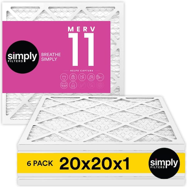 20 in. x 20 in. x 1 in. MERV 11 FPR 7 Pleated Furnace Air Filter (6-Pack)