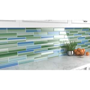Tidal 3 in. x 12 in. Glass Tile for Kitchen Backsplash and Showers (10 sq. ft./per Box)