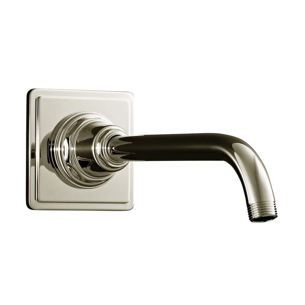 Pinstripe Shower Arm and Flange in Vibrant Polished Nickel