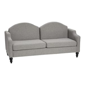 Washington 71.63 in. Square Arm Polyester Rectangle Sofa in Gray