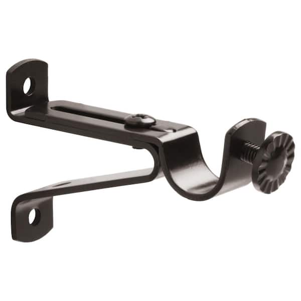 Unbranded 5/8 in. Bronze Cafe Curtain Rod Bracket in Oil Rubbed (2-Pack)