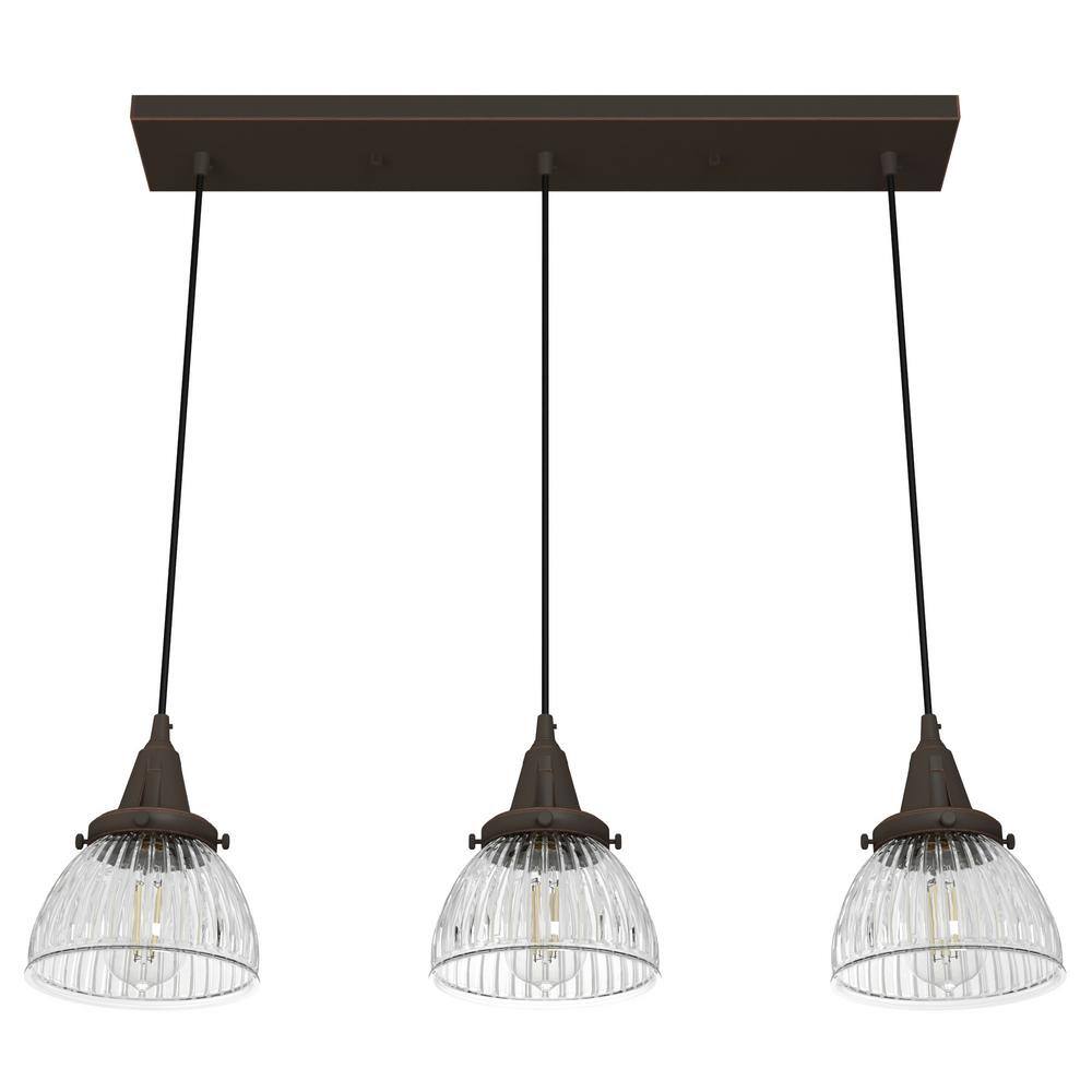 Onyx Bengal 31" LED Linear Cluster with Clear Holophane Glass