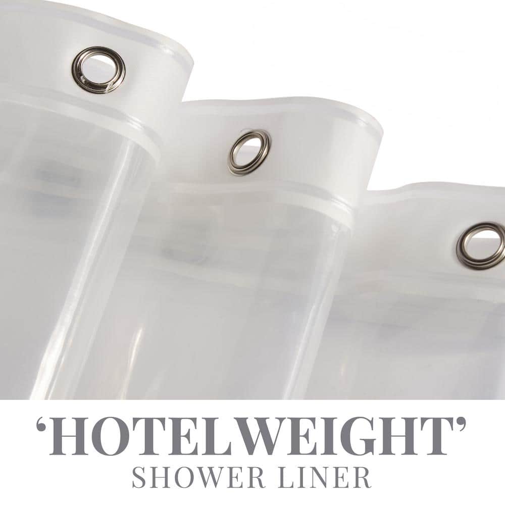 Clear Heavy Weight PEVA Shower Curtain Liner with Stainless Steel Grommets