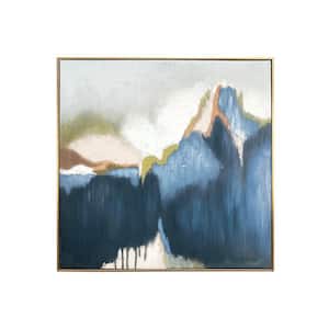 Abstract Vision Hand Painted Floater Frame Canvas Abstract Wall Art Print 30 in. x 30 in.