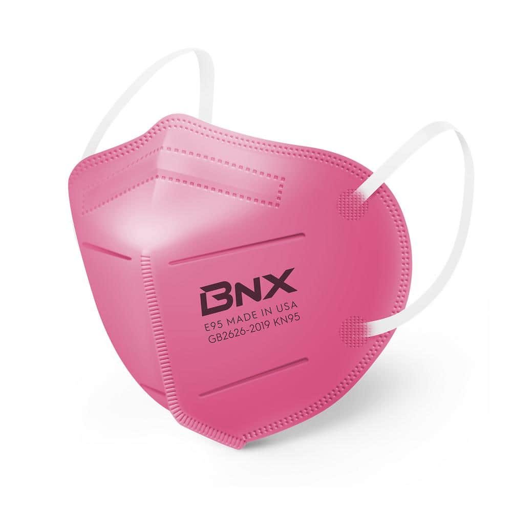BNX Pink Protective Earloop KN95 Mask Disposable Particulate Mask (50