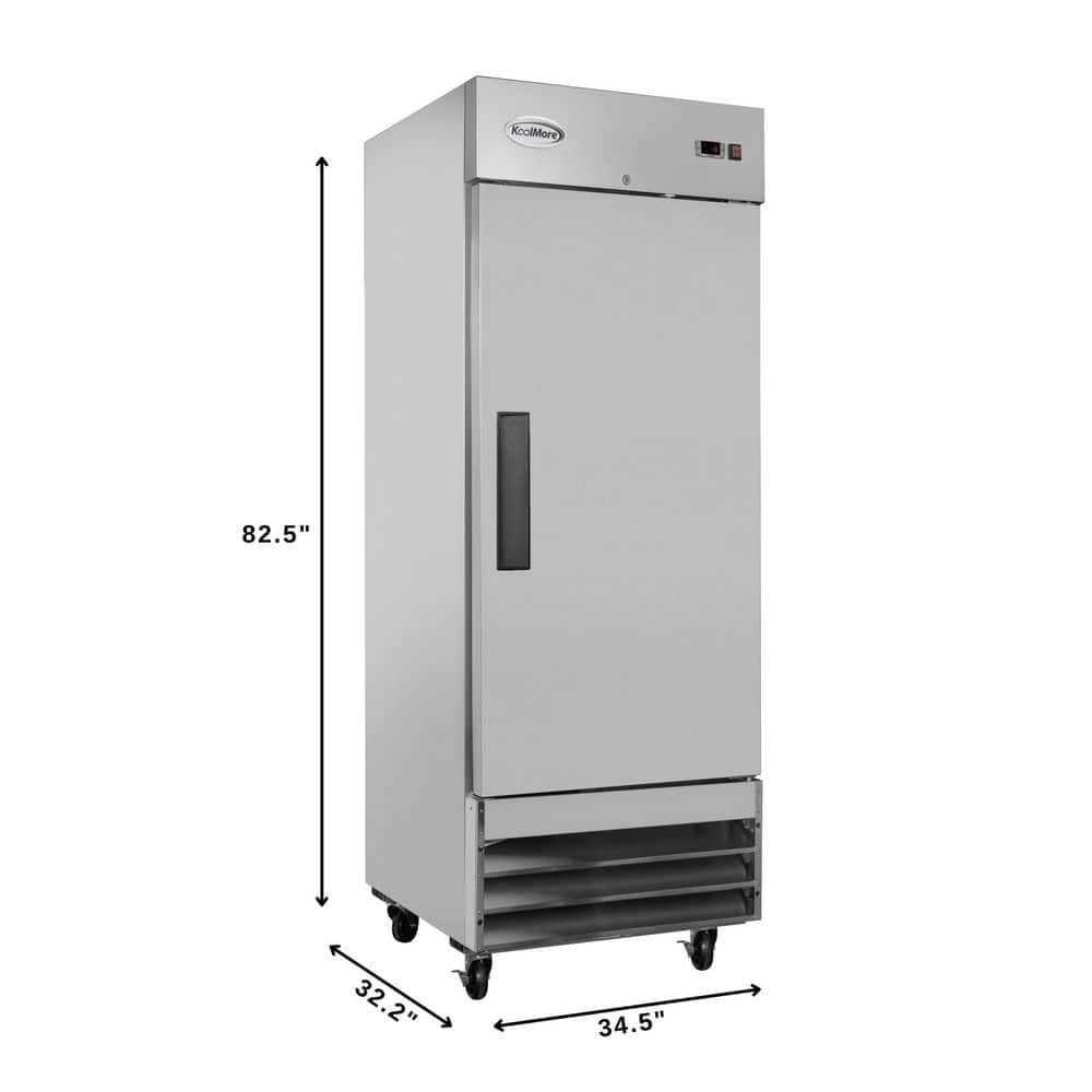 23 cu. ft. Stainless Steel Single Door Reach-In Freezer