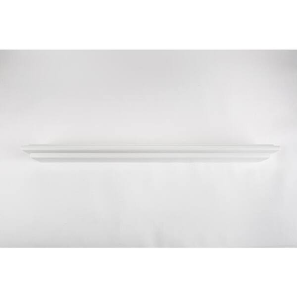 Unbranded 12 in. W X 4.5 in. D White Mantle Floating Wall Shelf