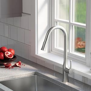 Standerton Single Handle Pull-Down Sprayer Kitchen Faucet in Stainless Steel