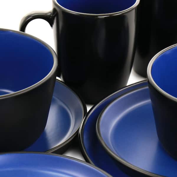Gibson Home 16-Piece Blue Siam Stoneware Dinnerware Set