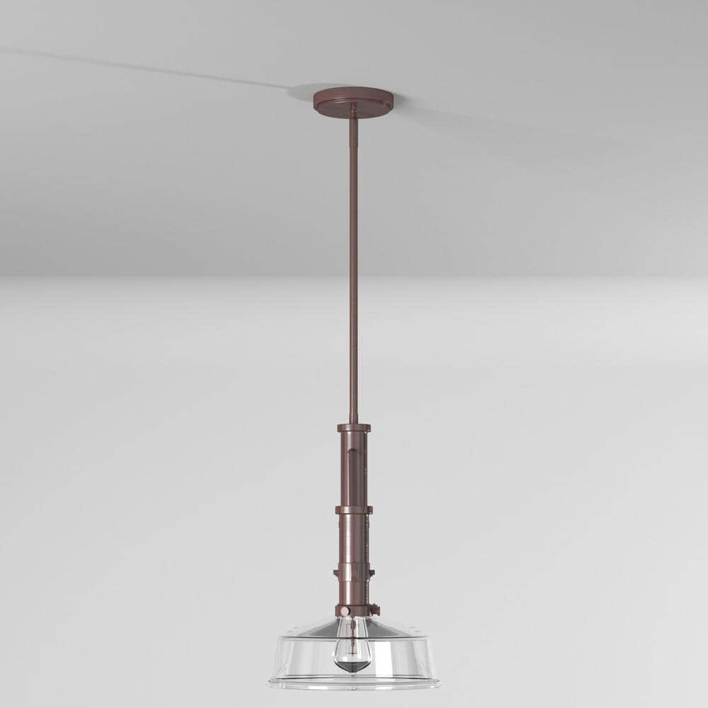 Carson 38.75" Satin Copper Bronze Glass Island Pendant