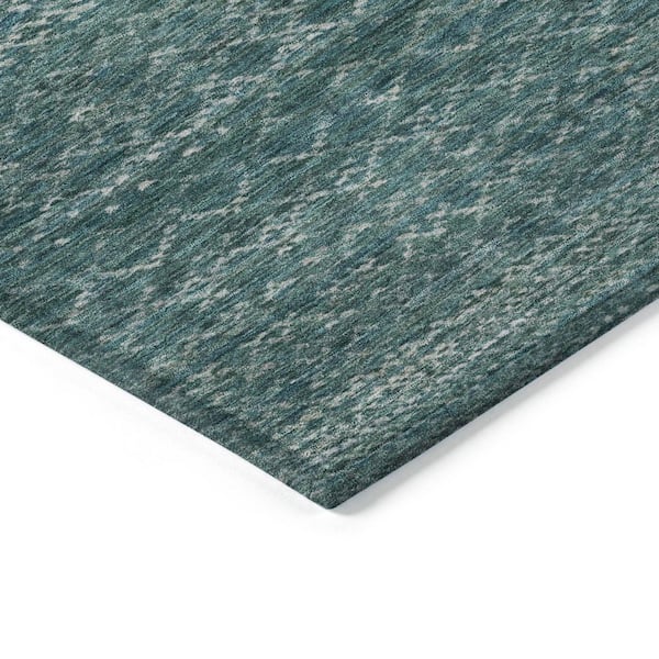 Chantille Machine Washable Indoor/Outdoor Abstract ACN2150 Teal 9 ft. x 12 ft. Area Rug