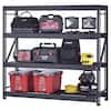 Husky 4-Tier Industrial Duty Steel Freestanding Garage Storage Shelving Unit in Black (77 in. W x 72 in. H x 24 in. D) N2W772472W4B
