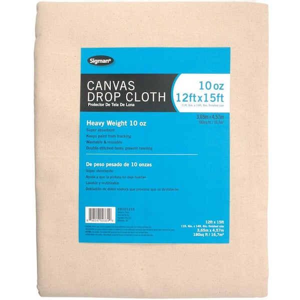 Sigman 11 ft. 6 in. x 14 ft. 6 in., 10 oz. Canvas Drop Cloth