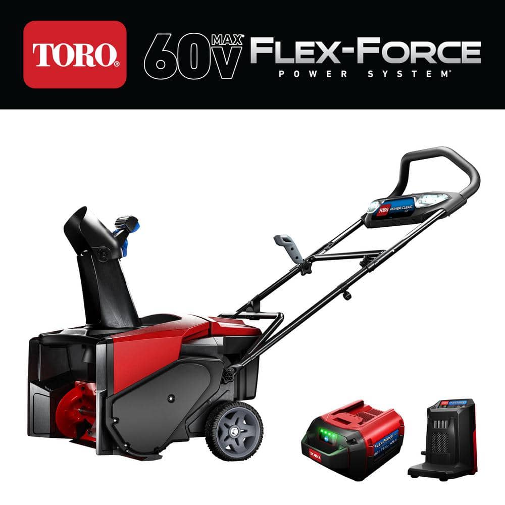 Toro Power Clear 21 in. 60-Volt Lithium-Ion Brushless Cordless Electric Snow  Blower with 7.5 Ah Battery/Charger Included 39901 The Home Depot