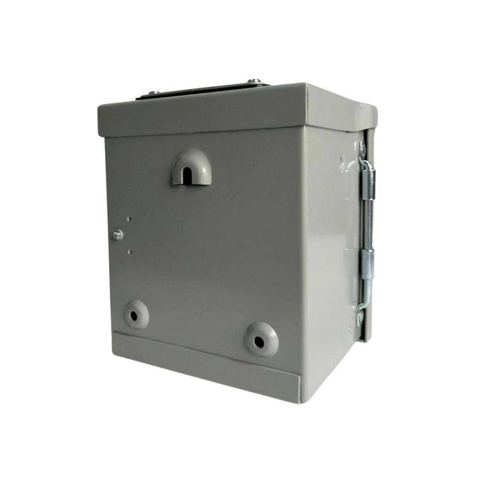 Deluxe Outdoor 50 Amp Steel Power Outlet Panel with Rainproof Enclosure