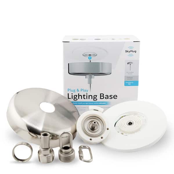 SkyPlug 5 in. Brushed Nickel Plug and Play Lighting Base - Carina