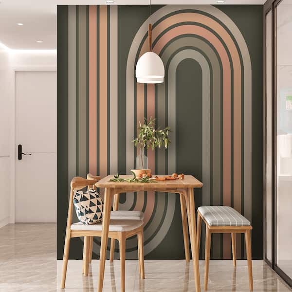 Groove Arches Green Wall Mural