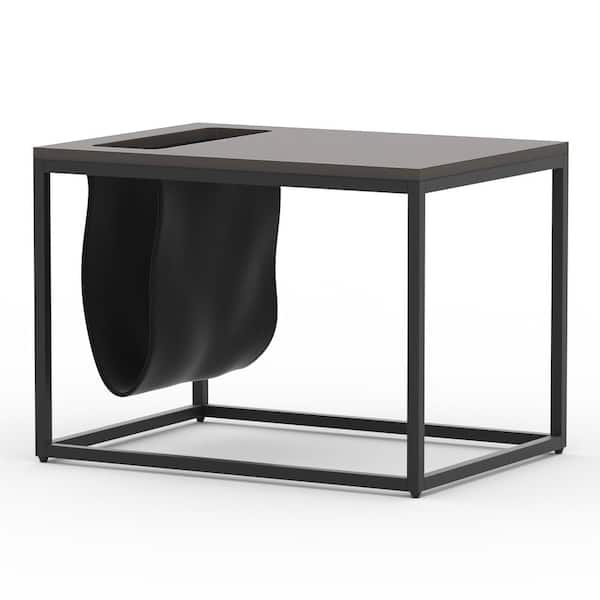 RST BRANDS Emery 16 in. Black Magazine Side Table