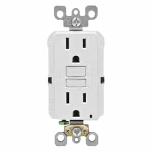 15 Amp 125-Volt Duplex Self-Test Slim GFCI Outlet, White (4-Pack)