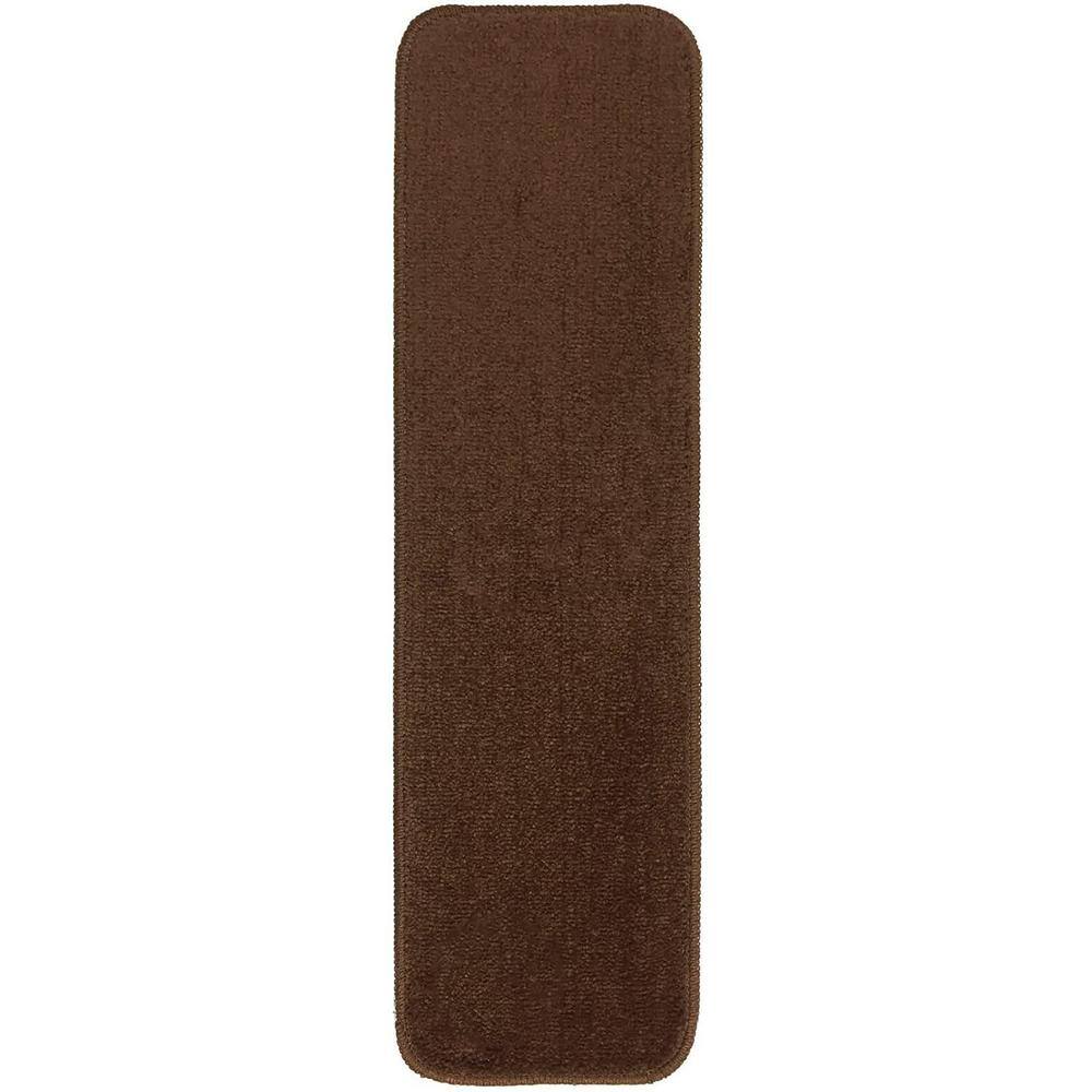 Comfy Collection Brown 8 ½ inch x 30 inch Indoor Carpet Stair Treads Slip Resistant Backing 1 Piece price history on PriceWatchPro