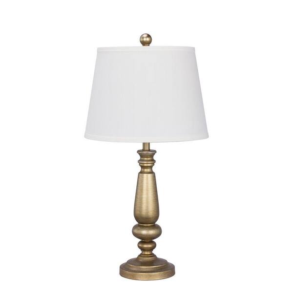 Fangio Lighting 26 in. Antique Gold Metal Table Lamp