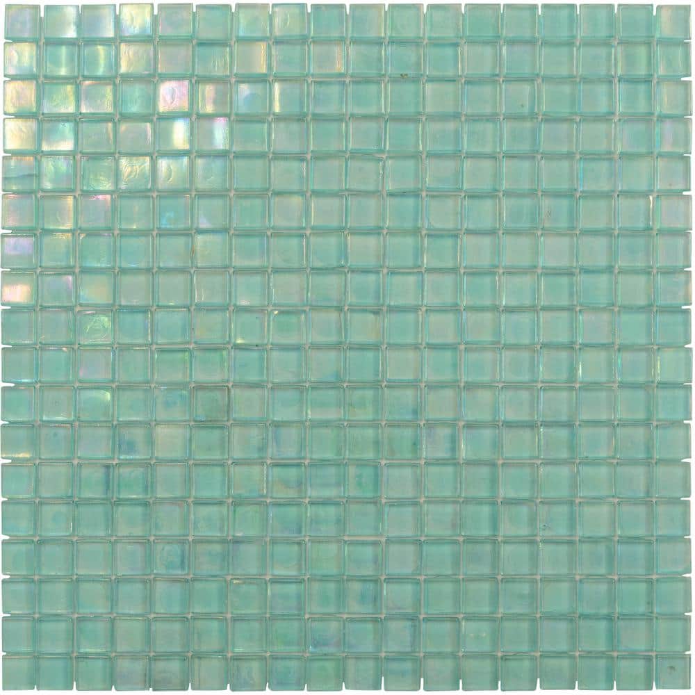 Skosh 4 in. x 6 in. Glossy Sea Green Glass Mosaic Uniform square Wall & Floor Sample Tile (0.13 sq. ft./Piece) (1-Pack) price history on PriceWatchPro