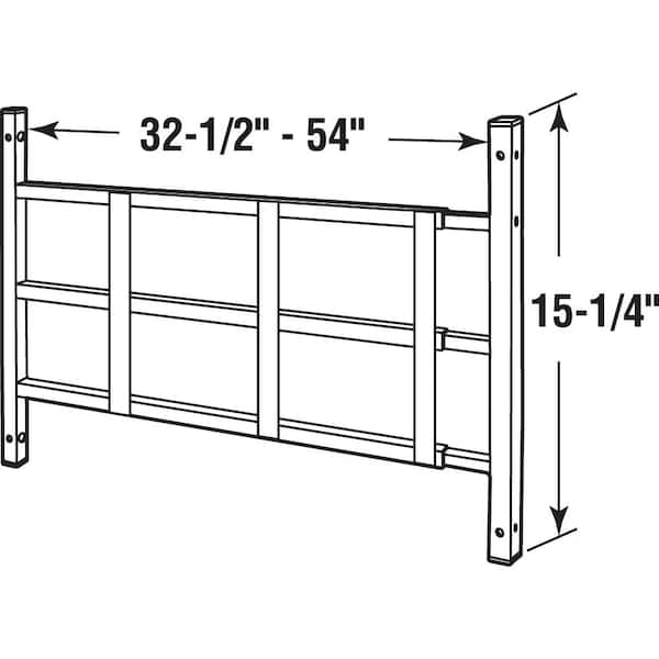 Fixed Window Guard, 31 in. - 54 in. x 15-1/4 in., Steel, White, 3-Bar, NON-EGRESS