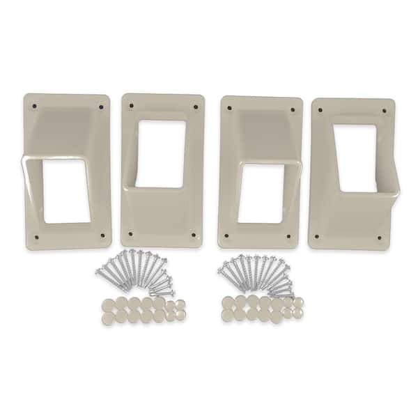Weatherables Naples Khaki Stair Railing Bracket Kit (4-Piece)