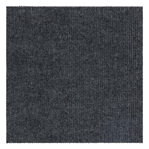 Canyon - Gray Commercial/Residential 18 x 18 in. Peel and Stick Carpet Tile Square (22.5 sq. ft.)
