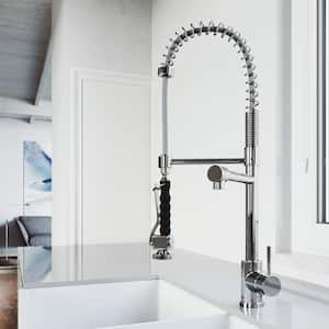 Zurich Single Handle Pull-Down Sprayer Kitchen Faucet in Chrome