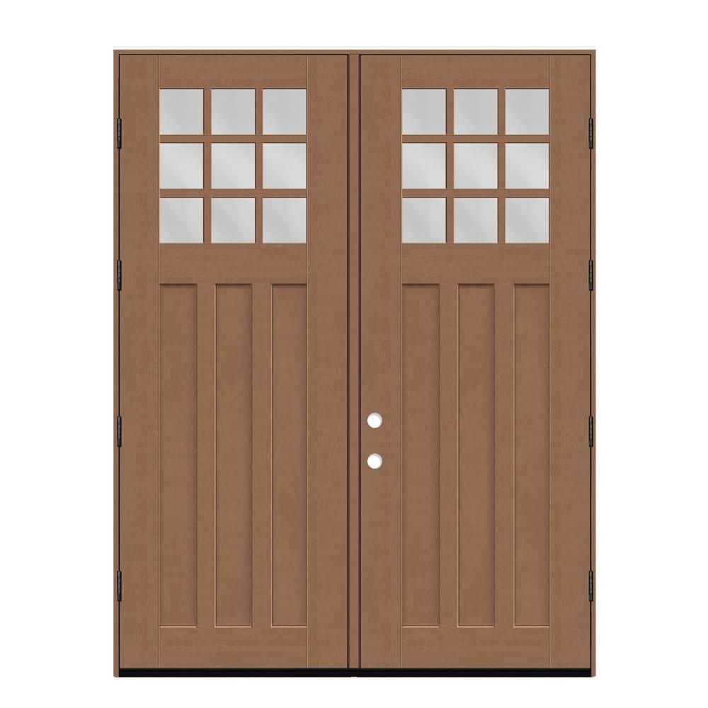Regency 72 in. x 96 in. 1/4 9L-SDL Clear Glass LHOS Autumn Wheat Fiberglass Double Prehung Front Door with 6-9/16 Jamb price history on PriceWatchPro