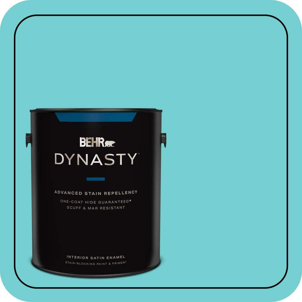 1 gal. #P460-3 Soft Turquoise Satin Enamel Interior Stain-Blocking Paint & Primer price history on PriceWatchPro