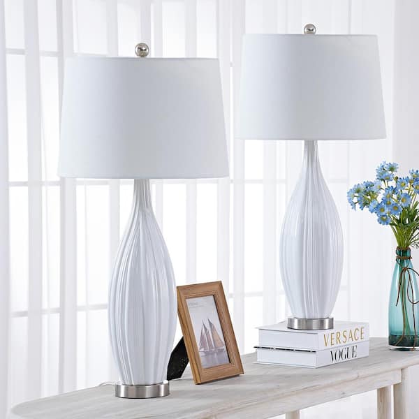 Maxax Sacramento 31 " Standard White Porcelain Table Lamp Set (Set Of 2) (Set of 2)