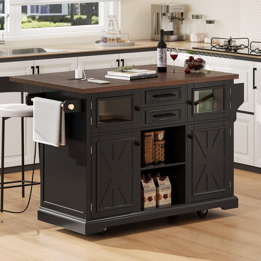 平林奈緒美 organize 45Lコンテナ LOFT general view black-kitchen-islands-1-jxm0o-