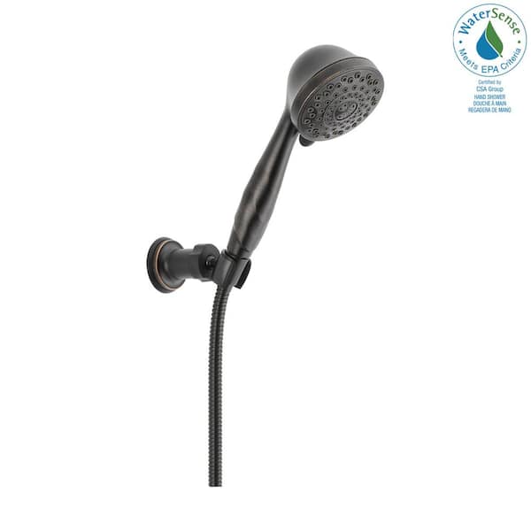 Delta 7-Spray Patterns 1.75 GPM 3.81 in. Wall Mount Handheld Shower Head in Venetian Bronze