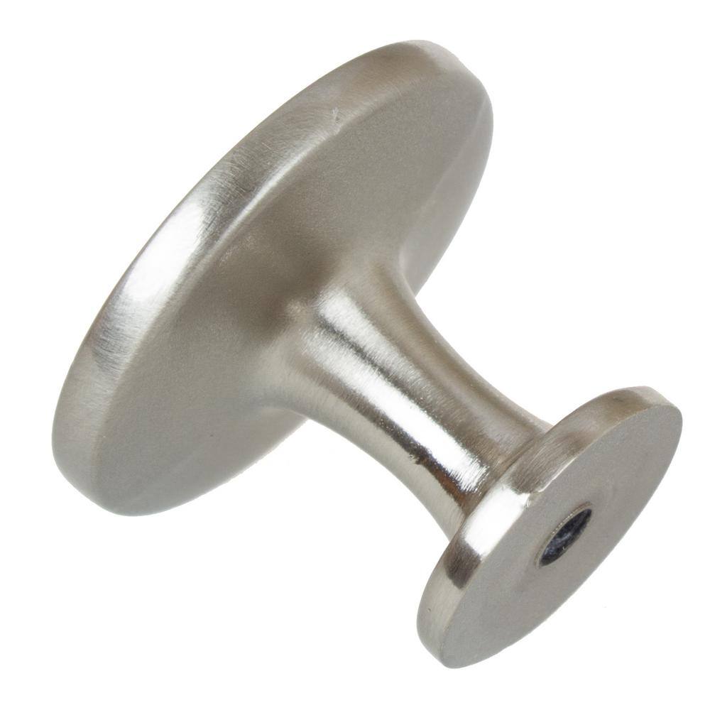 1-1/4" Satin Nickel Round Mushroom Cabinet Knob